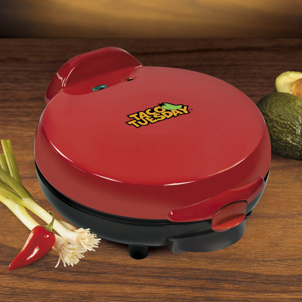 Taco Tuesday Deluxe 8Inch 6Wedge Electric Quesadilla Maker with Extra Stuffing Latch & Reviews
